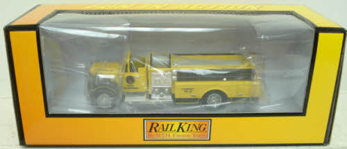 MTH 30-50035 O Scale RailKing Yellow Die-Cast Fire Truck