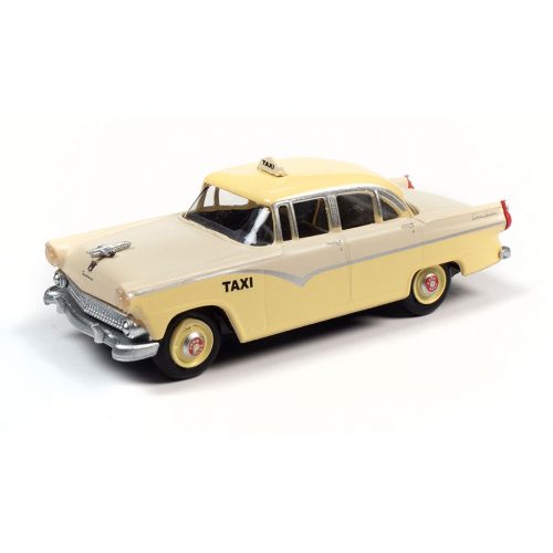 Classic Metal Works 30600 HO Mini Metals Yellow/White 1955 Ford Sedan Taxi