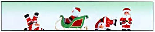 Model Power 6057 O Scale 4 Santa Land Figures & Sleigh Set