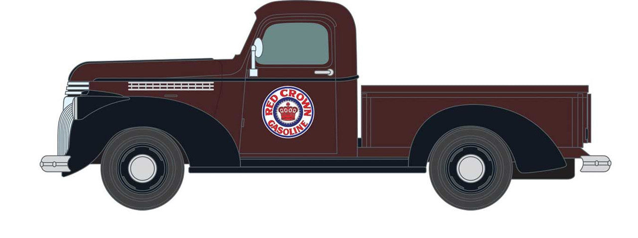 Classic Metal Works 30654 HO Red Crown Gasoline 1941-1946 Chevrolet Pickup Truck