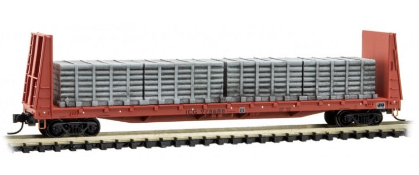 Micro-Trains 05400260 N Illinois Central Gulf 61' Bulkhead Flatcar #978688