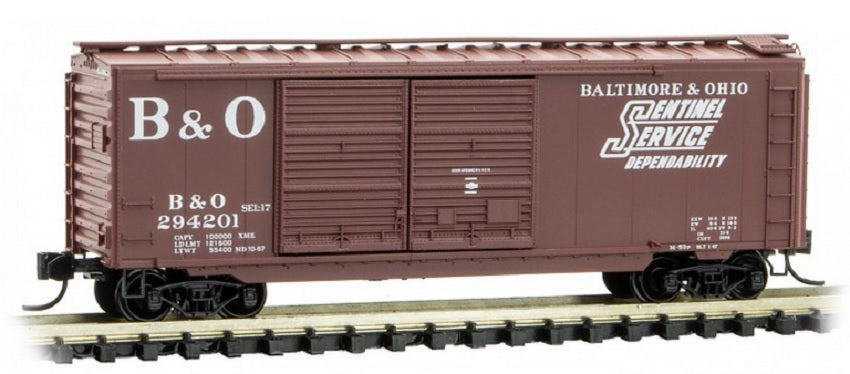 Micro-Trains 02300410 N Baltimore & Ohio Standard Double-Door Boxcar #294201