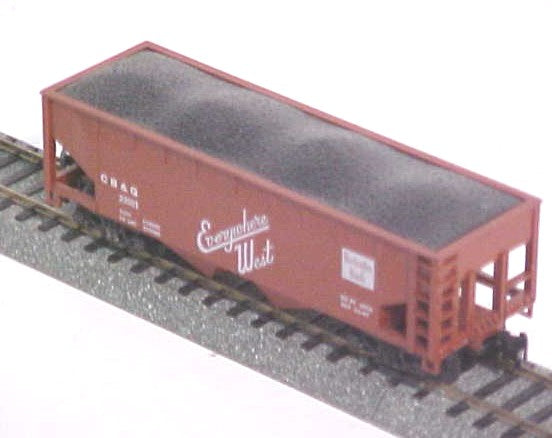American Flyer 33501 HO Burlington CB&Q 2 Bay Hopper w/ Coal Load LN/Box