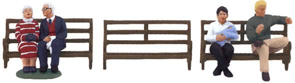 Lionel 6-24192 O Scale Seated People With Bench Figures (Set of 7)
