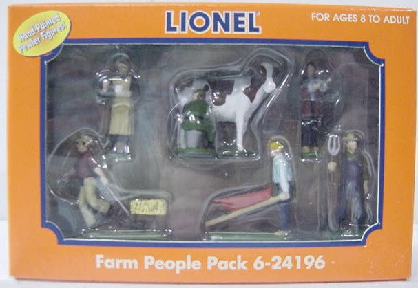 Lionel 6-24196 O Scale Farm People Hand Painted Figures (Set of 6) LN/Box