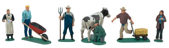 Lionel 6-24196 O Scale Farm People Hand Painted Figures (Set of 6) LN/Box