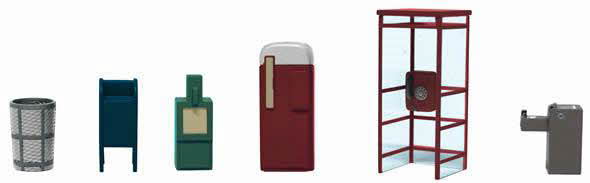 Lionel 6-24197 O City Accessories (Set of 6) LN/Box