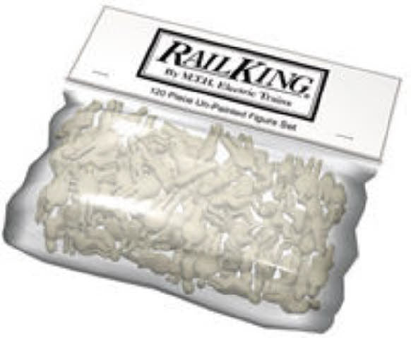 MTH 30-11043 RailKing O Undecorated Passenger Car Figure (Set of 120)
