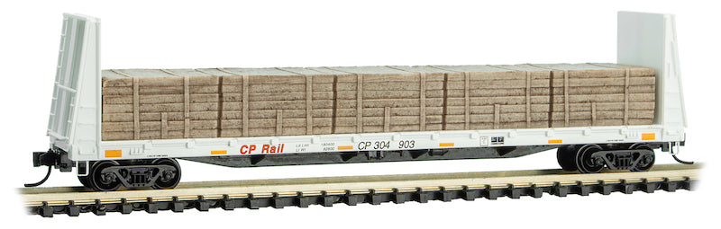 Micro-Trains 05400270 N Canadian Pacific Bulkhead Flatcar w/Load #304903