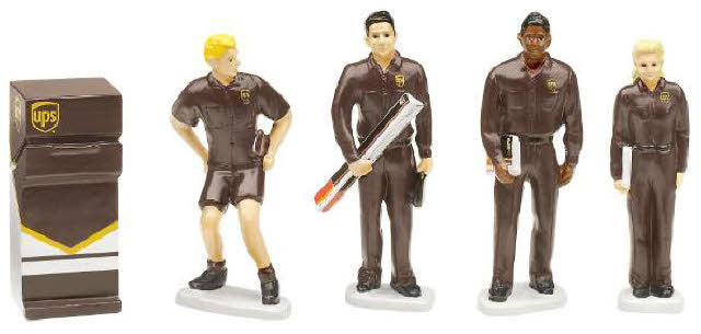 Lionel 6-34195 O UPS Delivery People Hand Painted Pewter Figures #2 (Set of 5)