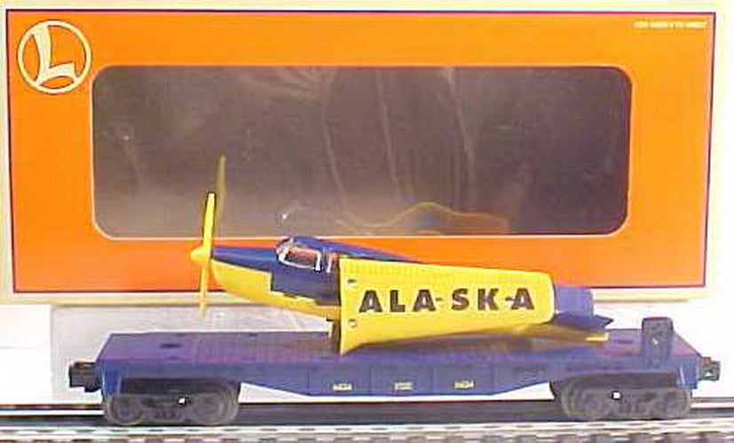 Lionel 6-36021 O Gauge Flatcar with Alaska Airplane #6424 LN/Box