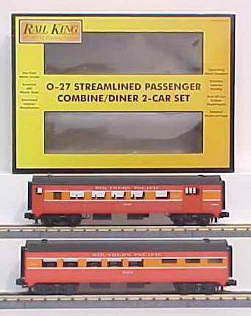 MTH 30-6064 O Southern Pacific Streamlined Combo/Diner #6098/10213 (Set of 2) LN/Box