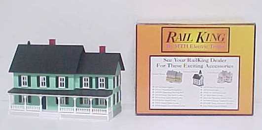 MTH 30-9047 O Green Country House With Dark Green Shutters #4