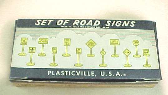 Plasticville 12-A  O Vintage Road Sign Set (Pack of 12)