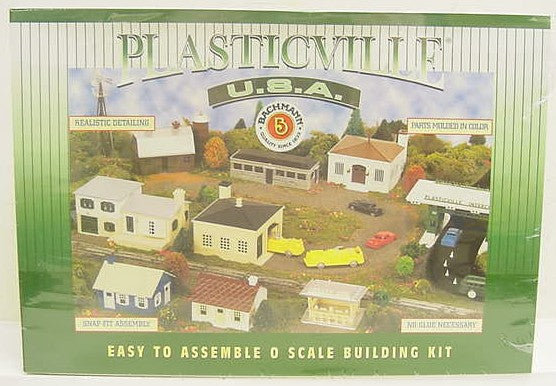 Bachmann 45608 O Plasticville USA Cape Cod House Classic Building Kit (Set of 2)