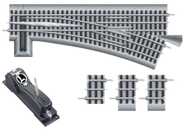 Lionel 6-12058 O O60 Right Hand Remote-Control FasTrack Switch Turnout