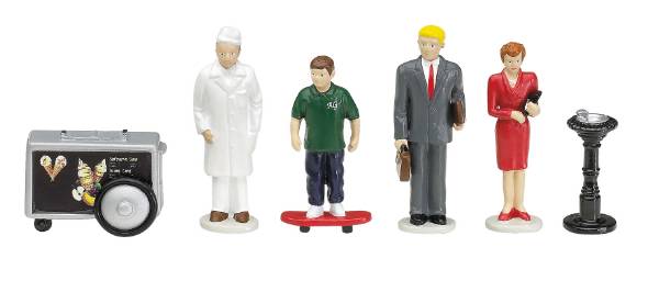 Lionel 6-14218 O Scale Downtown People Hand Painted Pewter Figures (Set of 6)