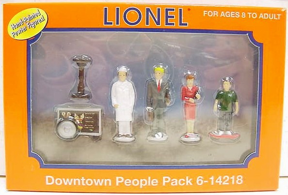 Lionel 6-14218 O Scale Downtown People Hand Painted Pewter Figures (Set of 6) NIB