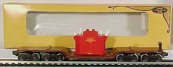 Lionel 6-9233 O Gauge 4 Truck Depressed Center Flatcar with Transformer EX/Box