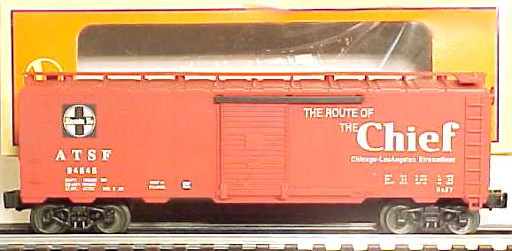 Lionel 6-17244 O Gauge AT&SF Route of the Chief Boxcar #94645