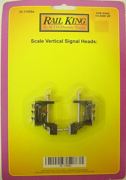MTH 30-11009A O Scale Rail King Vertical Signal Heads (Pack of 2)