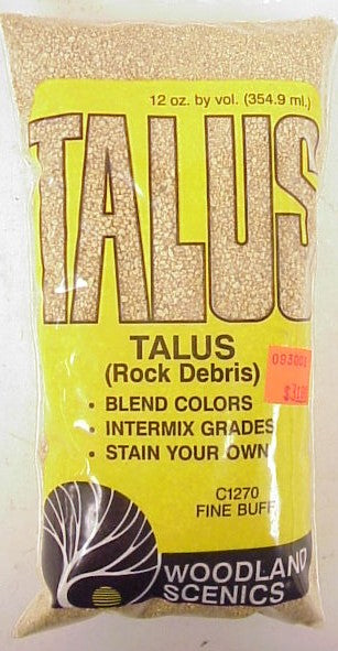 Woodland Scenics C1270 Fine Buff Talus 12 Oz. Bag