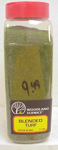 Woodland Scenics T1349 Blended Turf Green Blend 32 Oz. Shaker