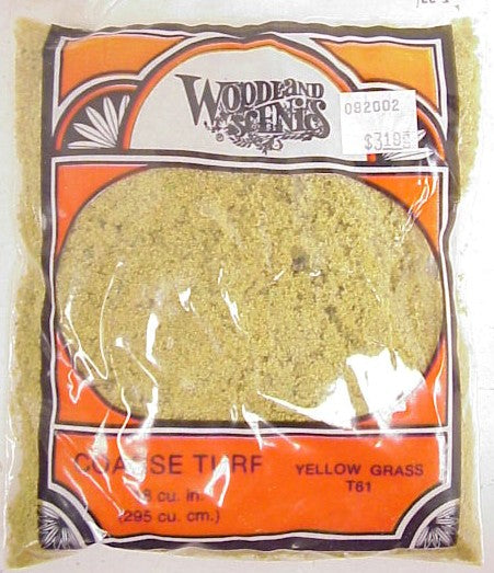 Woodland Scenics T61 Yellow Grass Coarse Turf 18 Cu. In. Bag