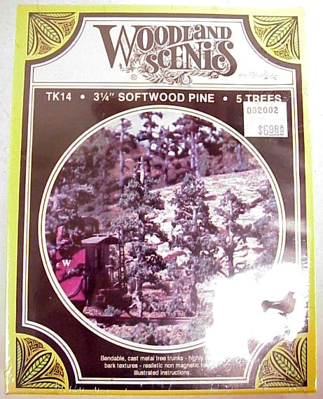 Woodland Scenics TK14 31/4" Softwood Pine Small Tree Kits (Pack of 5)