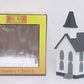 MTH 30-9002 O Gauge White Country Church with Gray Roof & Shutters #5 LN/Box