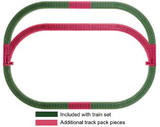 Lionel 6-12031 O27 Outer Passing Loop FasTrack Add-On Pack EX/Box