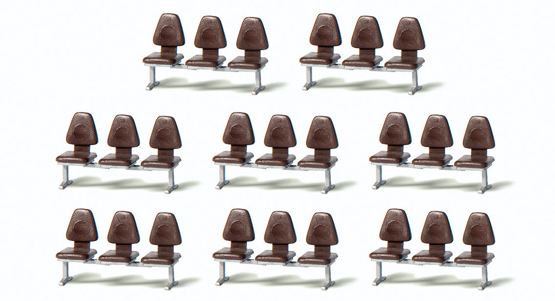 Preiser 17215 HO Modern Modular Seating Kit (Set of 8)