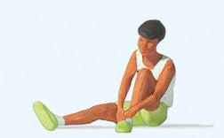 Preiser 28233 HO Sport Woman Tying Her Shoes Figure