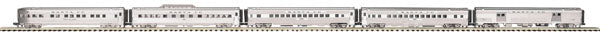 MTH 20-65115 Santa Fe 70' Streamlined Ribbed Sided Passenger Car Set
