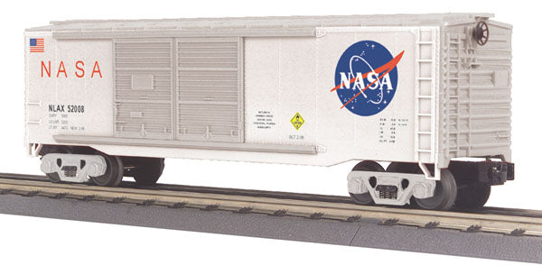 MTH 30-74474 O Gauge NASA 40’ Double Door Boxcar LN/Box