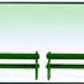 Model Power 6058 O And 027 Scale Green Plastic Park Benches (Set of 6)
