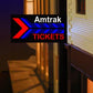 Miller Engineering 64812-R Amtrak Tickets Neon Sign