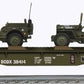 K-Line 6-22500 O Department of Defense Flat Car #38414 with 2 Jeeps & Soldier LN/Box