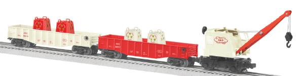 Lionel 6-31774 O Gauge AEC Radioactive Transport Burro Crane Set LN/Box