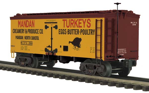MTH 20-94358 O Mandan Creamery 36' Woodsided Reefer Car LN/Box