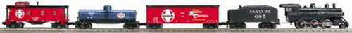 MTH 30-4017-1 Santa Fe RailKing 2-6-0 O Gauge Steam Freight Train Set w/PS LN/Box