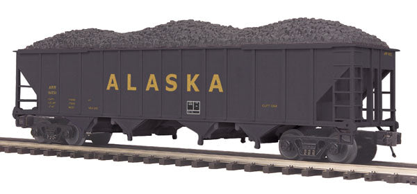 MTH 20-97592 O Scale Alaska 4-Bay Hopper Car #16051 NIB