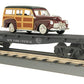 MTH 33-7614 O Gauge New York Central Flat Car w/48 Ford Woody PicKUp