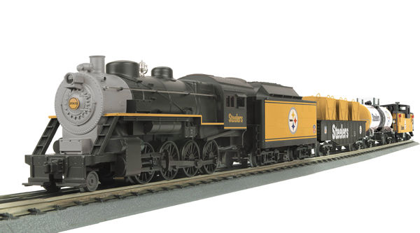 MTH 30-4127-1 Pittsburgh Steelers RailKing 2-8-0 O Gauge Train Set w/PS 2.0 MT/Box