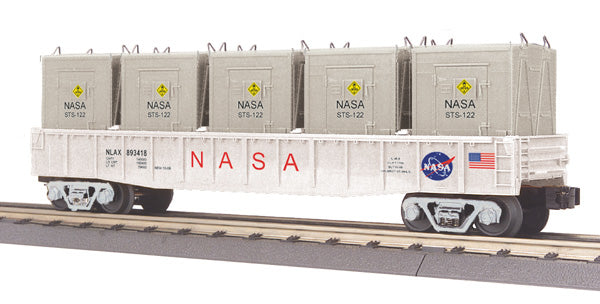 MTH 30-72034 NASA Gondola Car w/LCL Containers V2 LN/Box
