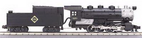 MTH 30-1182-1 O Gauge Erie 0-8-0 Steam Locomotive & Tender w/PS2 #120 LN/Box