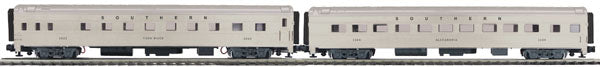 MTH 20-66107 O Southern 70' Streamlined Sleeper/Diner Passenger Set (Set of 2) LN/Box