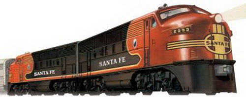 Williams 20196 O Santa Fe Red/Black F-3 AA Diesel Locomotive Set MT/Box
