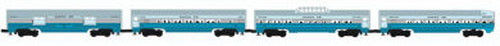 Williams 43076 O Gauge Santa Fe 60 Ft. Streamline Passenger 4-Pack