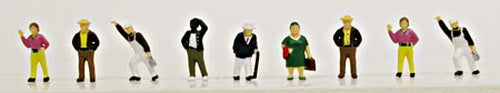 Model Power 1344 N Scale Pedestrian Figures (Set of 9)